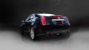 Cadillac CTS Sedan V Performance Exhaust - Rear - CORSA Performance - Axle Back Dual Rear Exit with Single 4.0in. Black PVD Pro-Series Tips, Reflective Sound Cancellation RSC Technology - Black - `09-`14